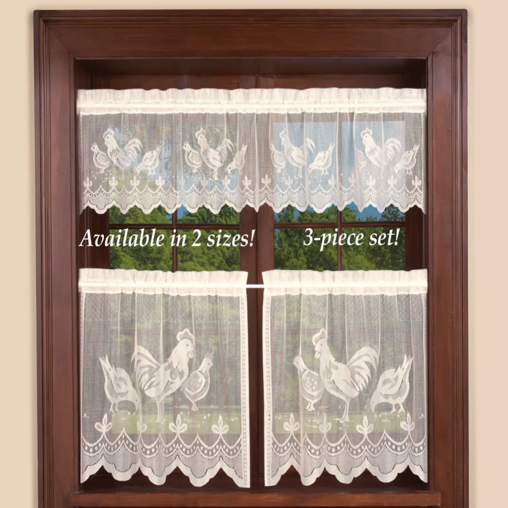kitchen curtain  rooster