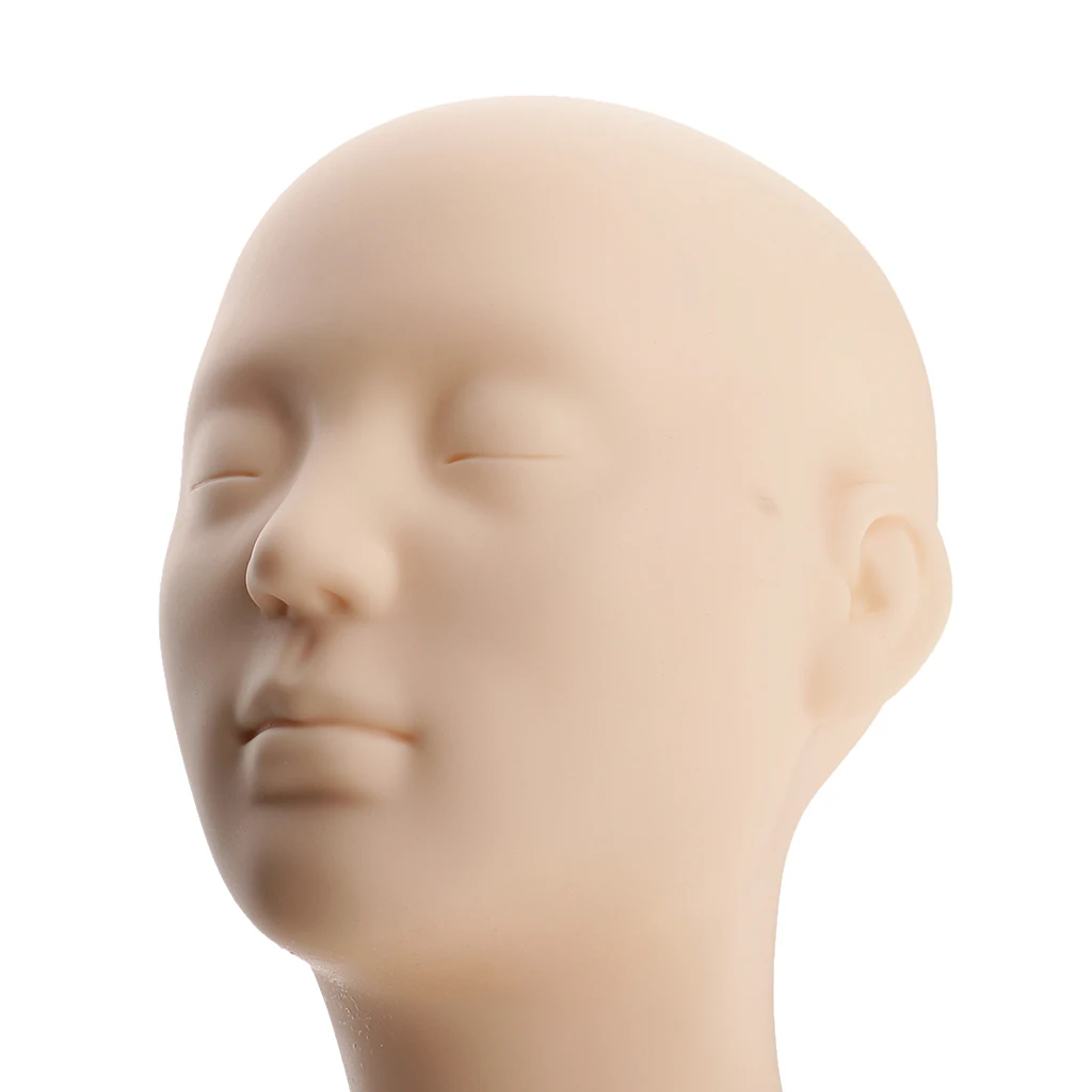 Professional Massage Training Mannequin Head Bust Lip Makeup Eyelash Extension Practice