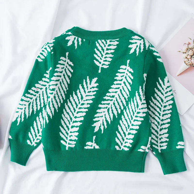 Goede Familie Kleding Herfst Lente Breien Truien Mode Kokosnoot O hals Trui Boom Trui Warme Katoen Meisje Jongen Tops