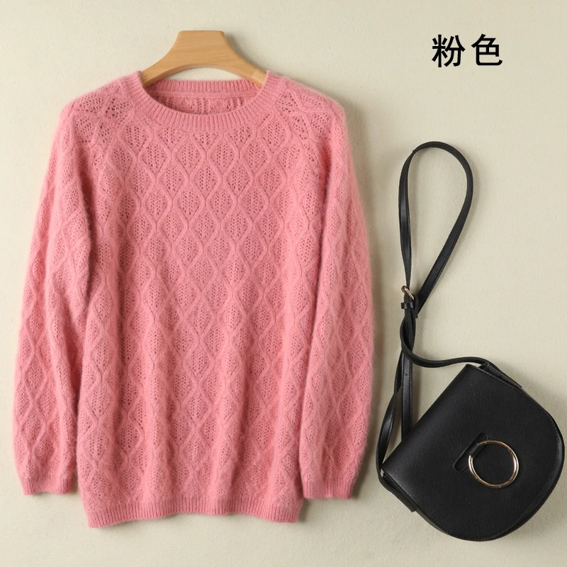 2020 Autumn Winter Women's O-neck 100% Mink