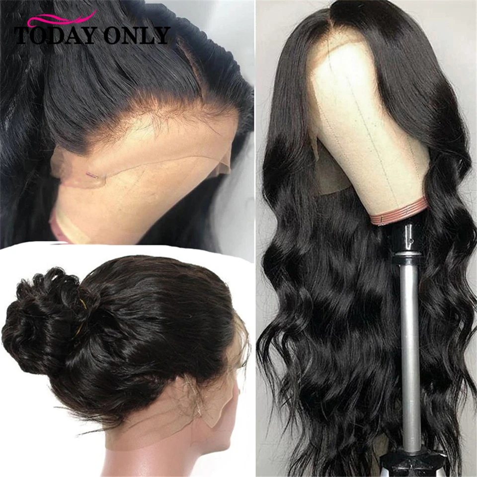 13x4 13x6 Peruvian Body Wave Lace Front Human Hair Wigs For Women Pre Remy Lace Front Wigs 150% 180 Density Lace Wig MediumRatio