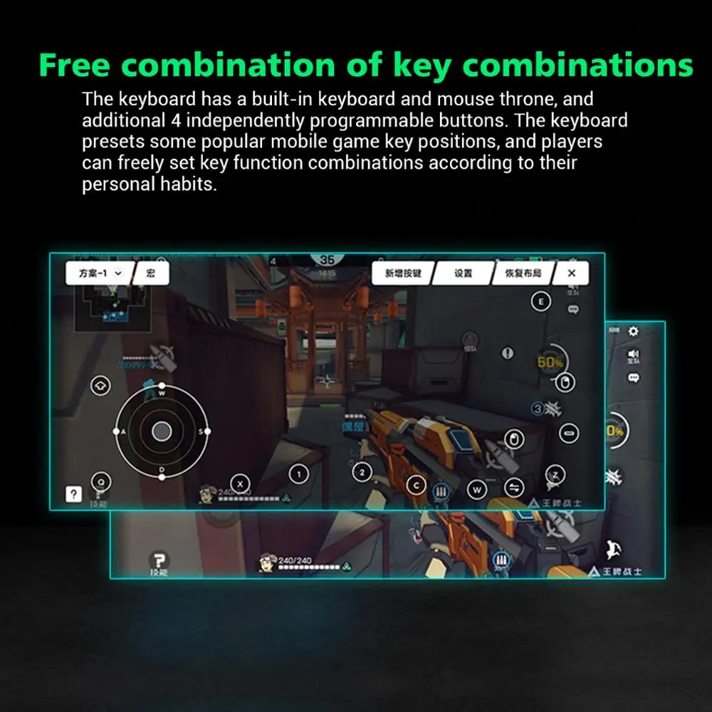 Оригинальная Беспроводная Bluetooth Клавиатура Black Shark совместимая с Android iOS PC RGB