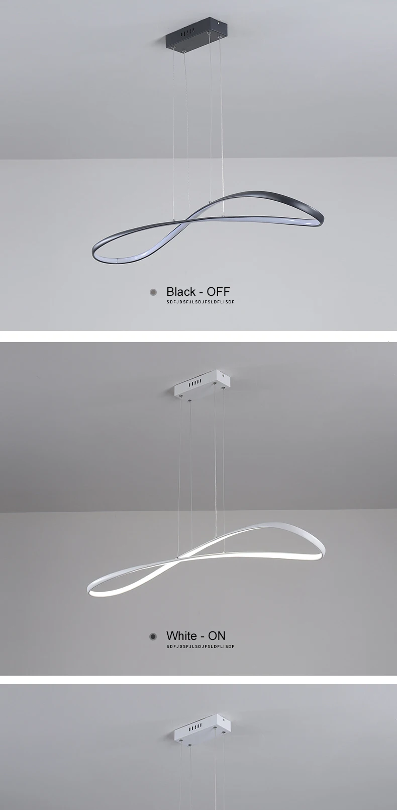 Новая матовая черная/белая современная люстра для столовой, кухни, домашняя декоративная подвесная светодиодная люстра 110 V-220 V светильник