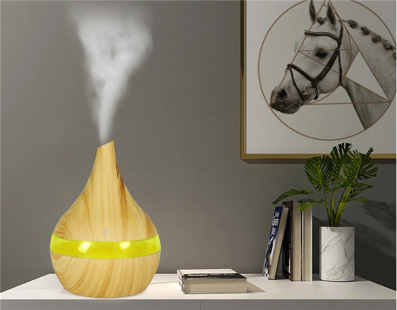 Wood Facial Steamer Essential Oil Nebulizer Diffuser Air Humidifier Home Office Mini Purifier Face Spa Sauna Facial Vaporizer