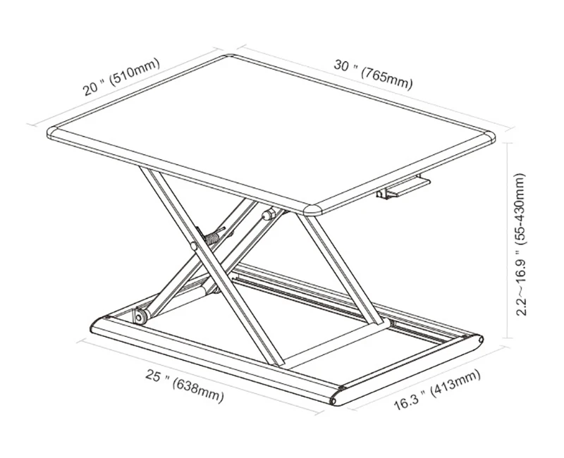 Hyvarwey ID-30 Aluminum Easy Up Height Adjust Sit Stand Desk Riser Foldable Laptop Desk Monitor Holder Stand With Keyboard Tray 7 Hyvarwey ID-30 Aluminum Easy Up Height Adjust Sit Stand Desk Riser Foldable Laptop Desk Monitor Holder Stand With Keyboard Tray 1
