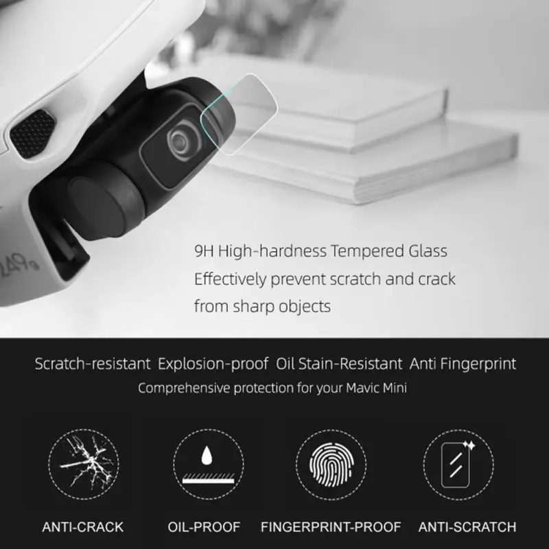 2 шт./компл. объектив Защитная пленка для DJI Mavic мини-Дрон Камера HD закаленное Стекло Анти-Царапины пленка защитное устройство для объектива
