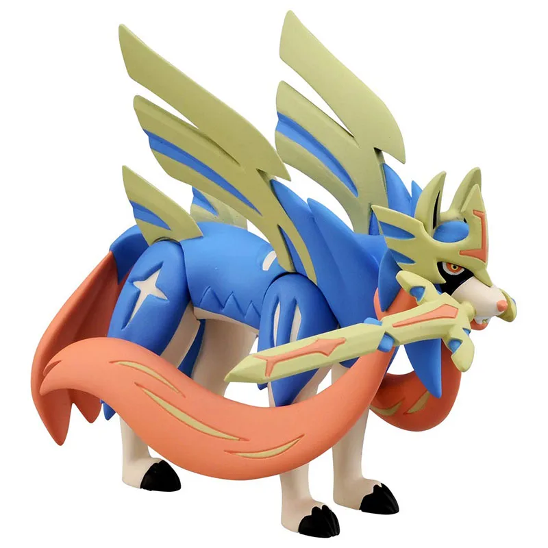 TAKARA TOMY Покемон меч/щит Zacian Zamazenta фигурка игрушки коллекции Покемон фигурка игрушки подарки для детей мальчиков - Цвет: no retail box