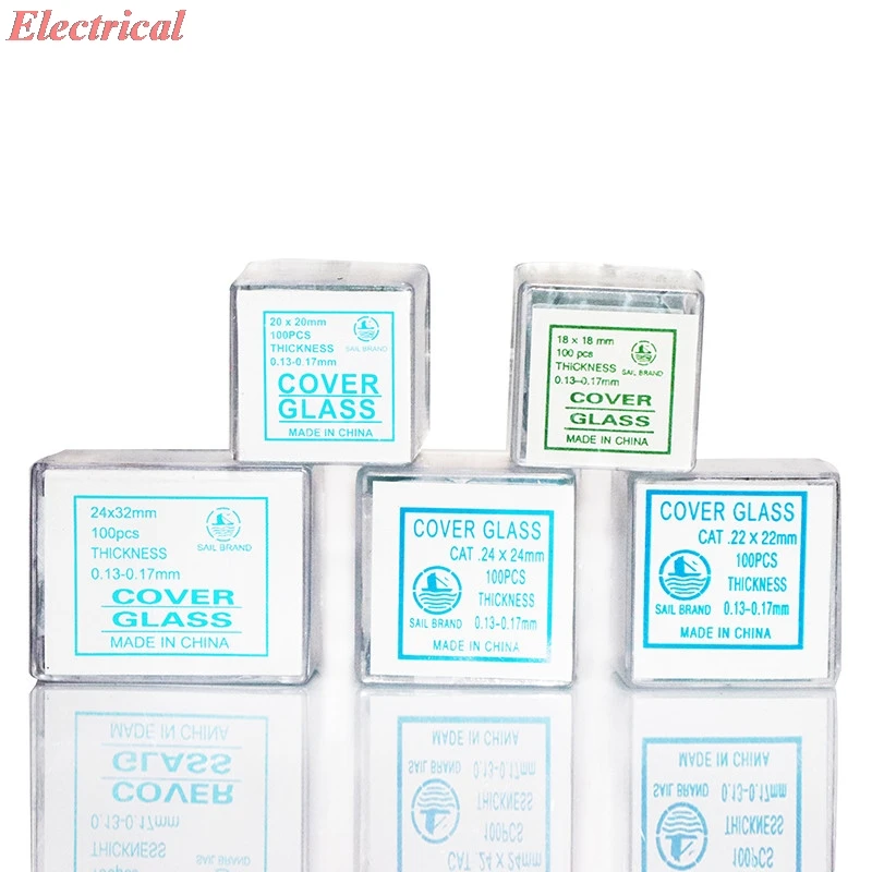Transparent Slides Coverslips Coverslides Cover Glass 18x18 20x20 22x22 24x24mm 24x32mm 24x50mm 0.13-0.17mm For Microscope microscope glass slides