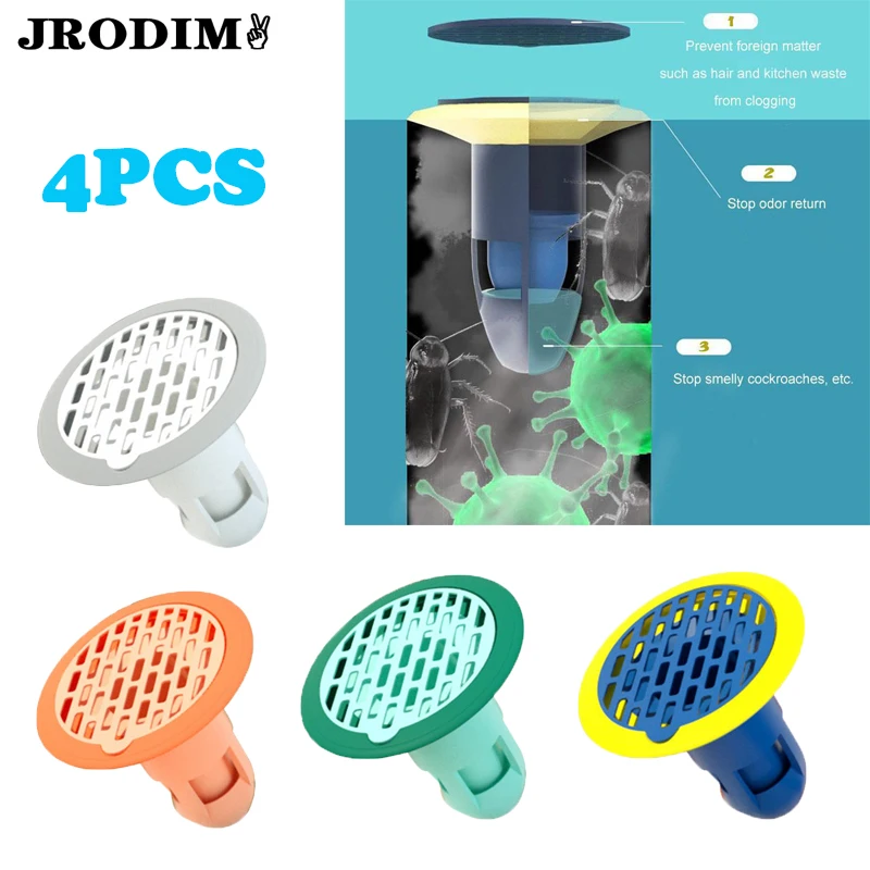 4x Bathroom Drain Hair Catcher Sink Plug Shower Filter Drain Cover Stopper  Sewer Dredge Device Shower Hair Stopper Bathroom Tool - AliExpress