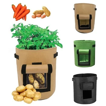

Tomatoes Potato Grow Bag with Handles Flowers Vegetables Planter Bags Home Garden Planting Accessories Growing Box Bucket Pot