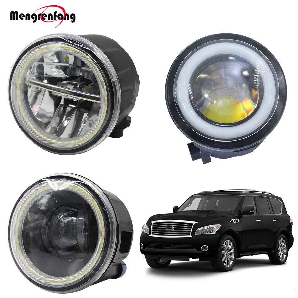 

2 Pieces Car Fog Light LED Halo Ring Angel Eye Daytime Running Light DRL H11 12V For Infiniti QX QX50 QX56 QX70 2006-2014