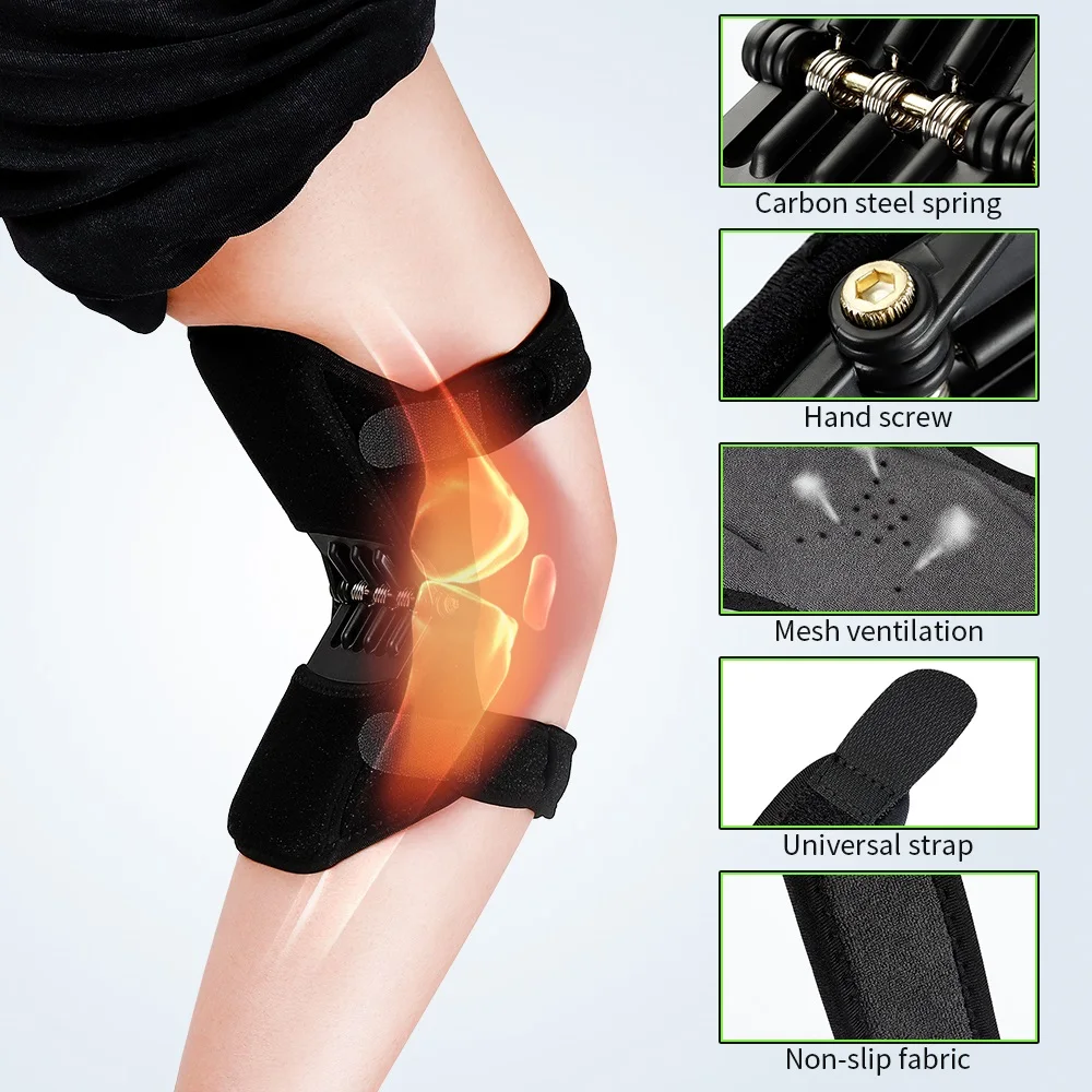  Joint Support Knee Pad Breathable Climbing Non-slip Lift Powerful Rebound Spring Force Stabilizer K