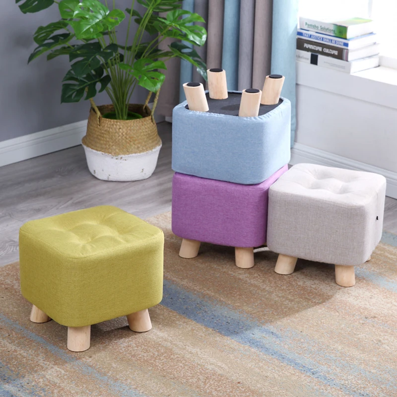 Günstige Mode hause sofa platz hocker tuch kunst wohnzimmer tee tisch hügel holz kreative kleine fuß hocker sattel kinder hocker bank