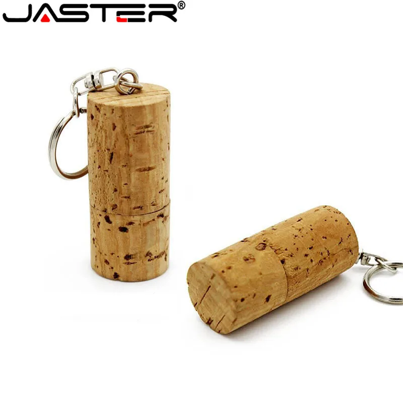JASTER деревянный пробковый USB флеш накопитель с вилкой в виде деревянной бутылки