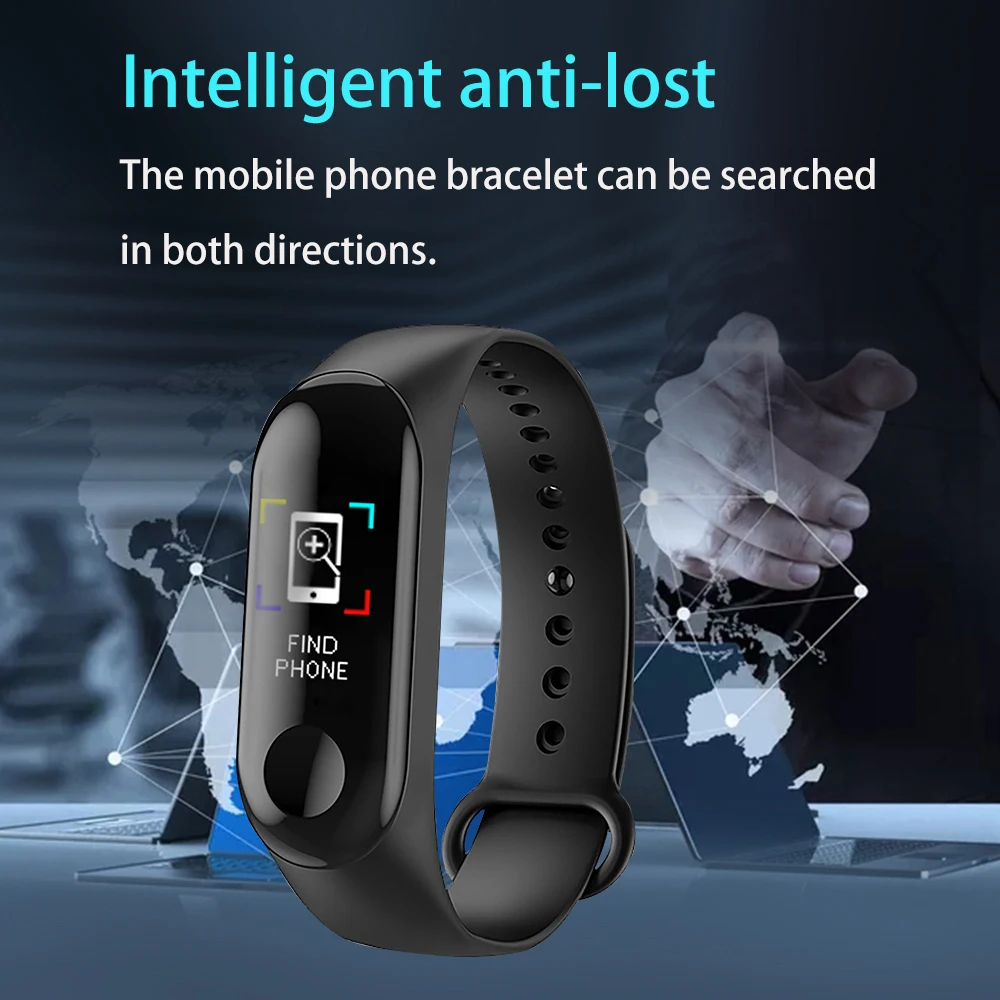 M3 Pro Smart Wristband Bracelet with Extra Strap M3Plus Smart Band Heart Rate Activity Fitness Tracker Pedomete Smart Watch