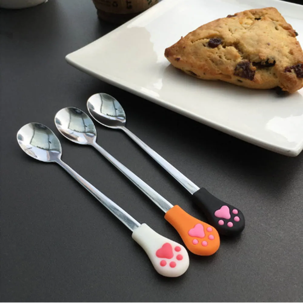 Столовая посуда из нержавеющей стали в виде кошки|Ложки| |