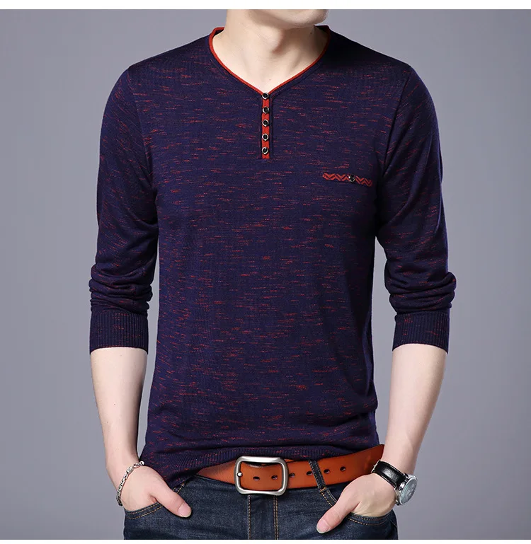 YUSHU Новые Осенние теплые шерстяные свитера для мужчин Slim Fit пуловер с v-образным вырезом мужская одежда вязаные Джемперы Pull домашние свитеры