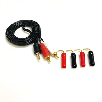 

Car radio Male Jack to AV 2 RCA Male Stereo Music Autoradio Cable Cord AUX for MP3 Pod Phone TV subwoofer Sound Speakers