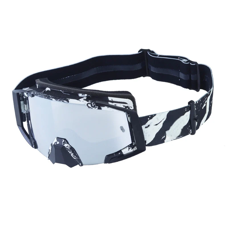 

Adjustable Motocross Goggles Anti-UV Motorbike Ski Goggles with Anti-Slip Strap Nose Cover Fit Glasses and Helmet YS-BUY