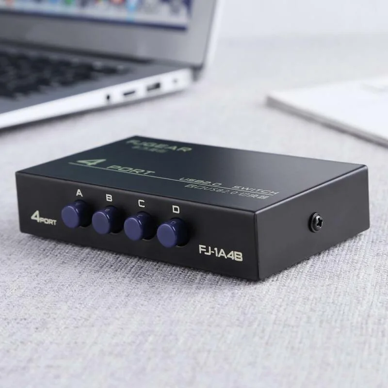 USB2.0 4 Порты и разъёмы обмен коммутатор Адаптер Hub для принтера сканера ПК Многофункциональный функциональный