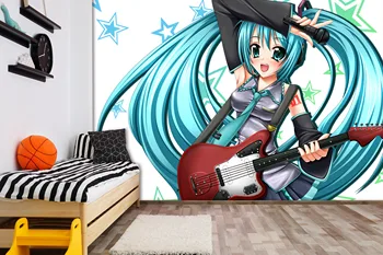 

[Self-Adhesive] 3D Hatsune Miku 119975 Japan Anime Wall Paper mural Wall Print Decal Wall Murals
