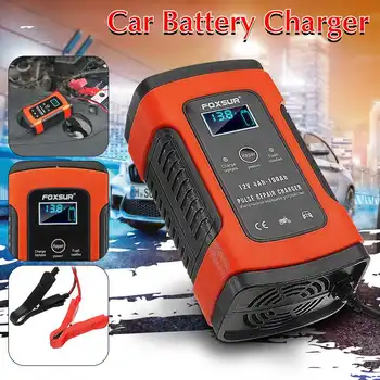 

Full Automatic Car Battery Charger 110V to 220V To 12V 6A Intelligent Fast Power Charging Wet Dry Lead Acid Digital LCD Display