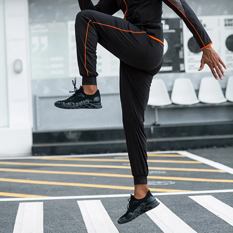 Брюки для бега мужские спортивные тянущиеся быстросохнущие тренировочные спортивные брюки с карманами дышащие леггинсы для бега футбол футбольные штаны