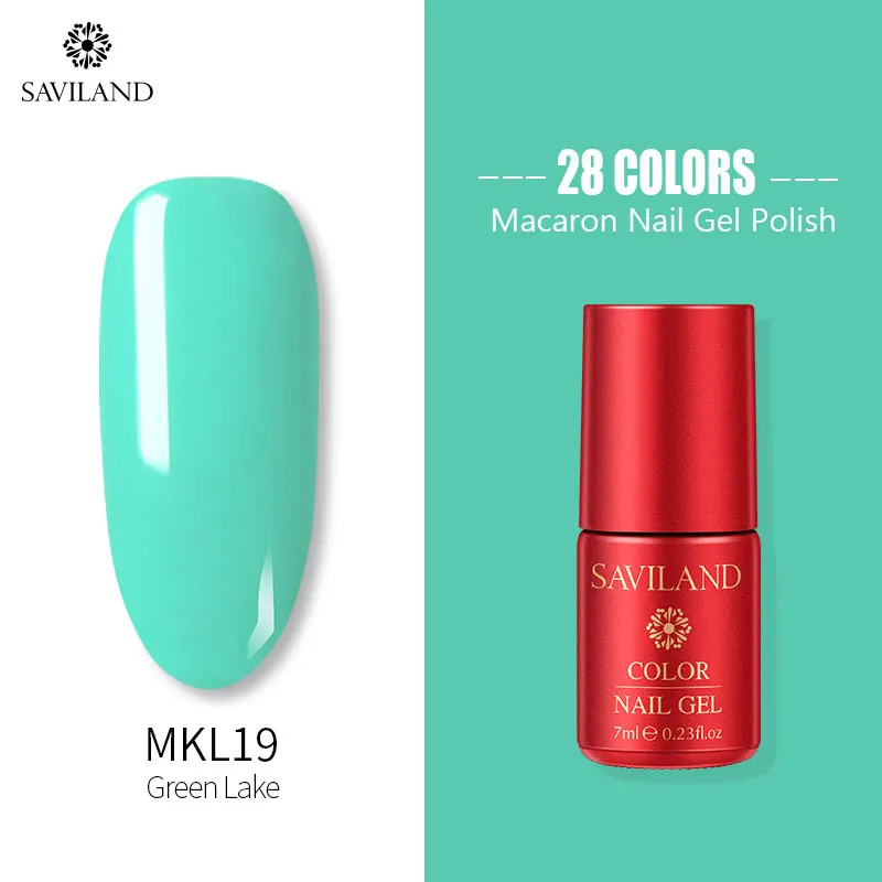 MKL19 SAVILAND 7 мл Макарон гель лак для Ногтей Стойкий Гибридный Полупостоянный лак верхнее покрытие грунтовка дизайн ногтей гель Лаки - Цвет: MKL19