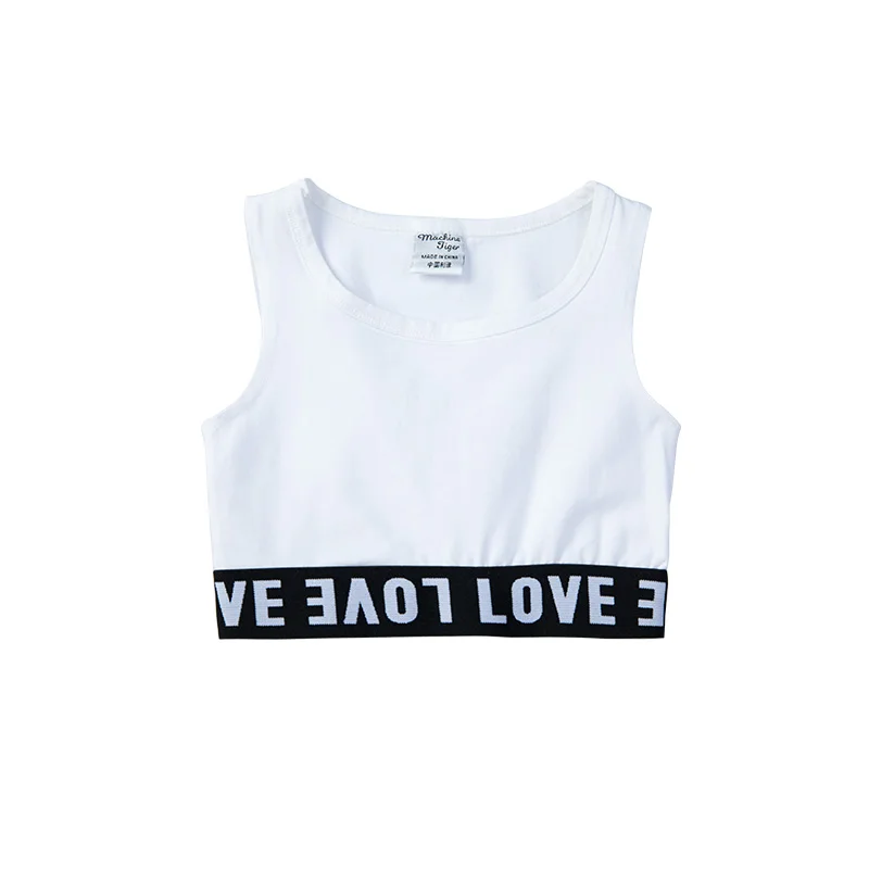 Vest В стиле «хип-хоп» Детские костюмы модная одежда для девочек Текстурным лифом с клетчатым рельефом и розовый комбинезон штаны джазовый танец сцена восторженные одежда в уличном стиле для детей Одежда для танцев DN3952 - Цвет: Vest
