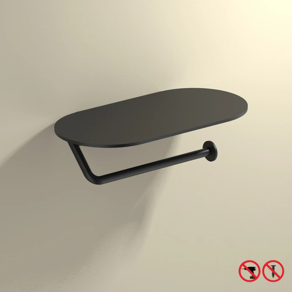 Toilet Paper Holder Bathroom Paper Rolls Holder Aluminum 3M Tape Hanger Shining Free Punch Hardware