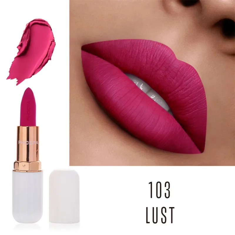 12 Colors Matte Silky Lipstick Moisturizing Non-stick Cup Waterproof Colorfast Velvet Lipstick - Цвет: 3
