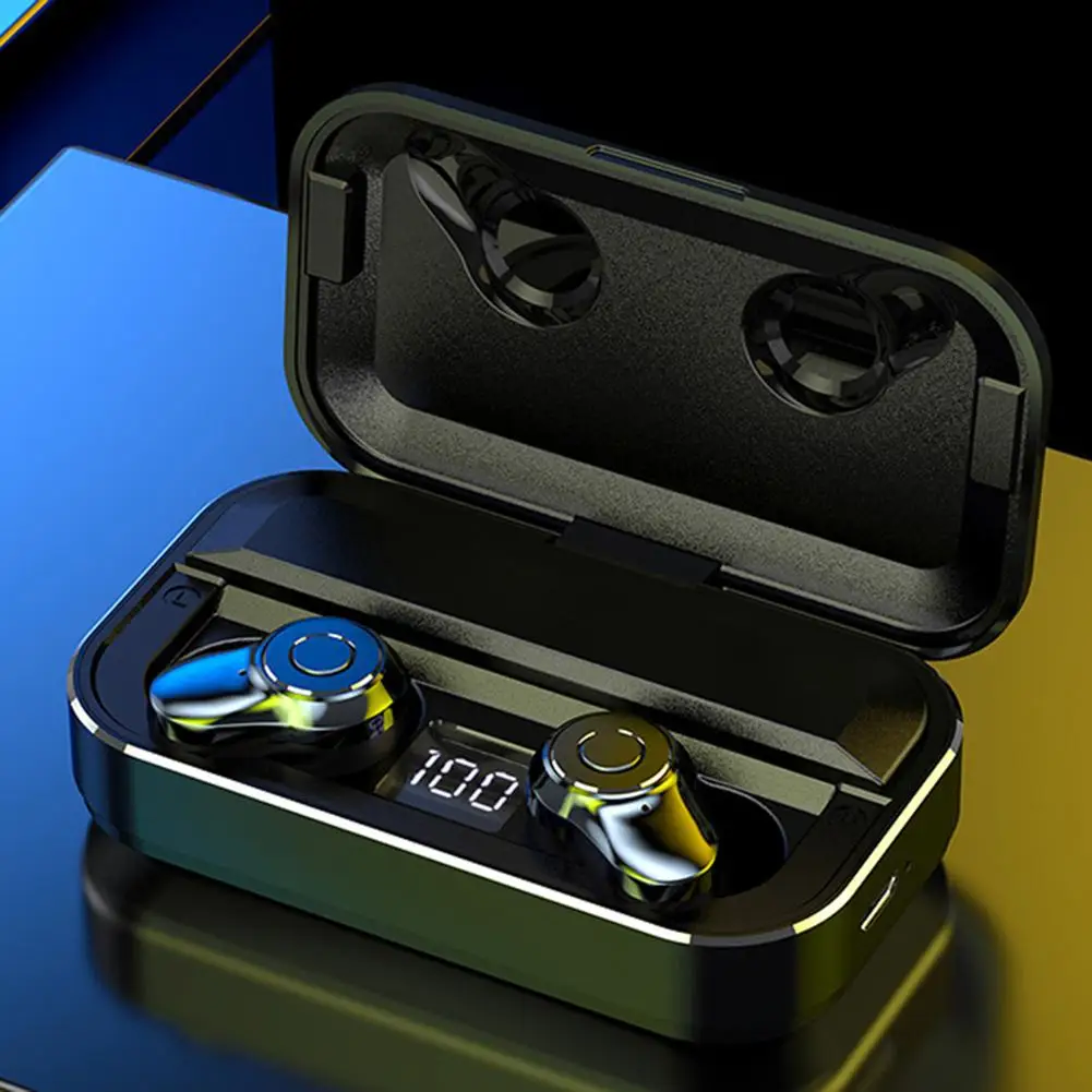 Портативные TWS стерео Bluetooth 5,0 беспроводные музыкальные наушники-вкладыши водонепроницаемые спортивные наушники с зарядным устройством