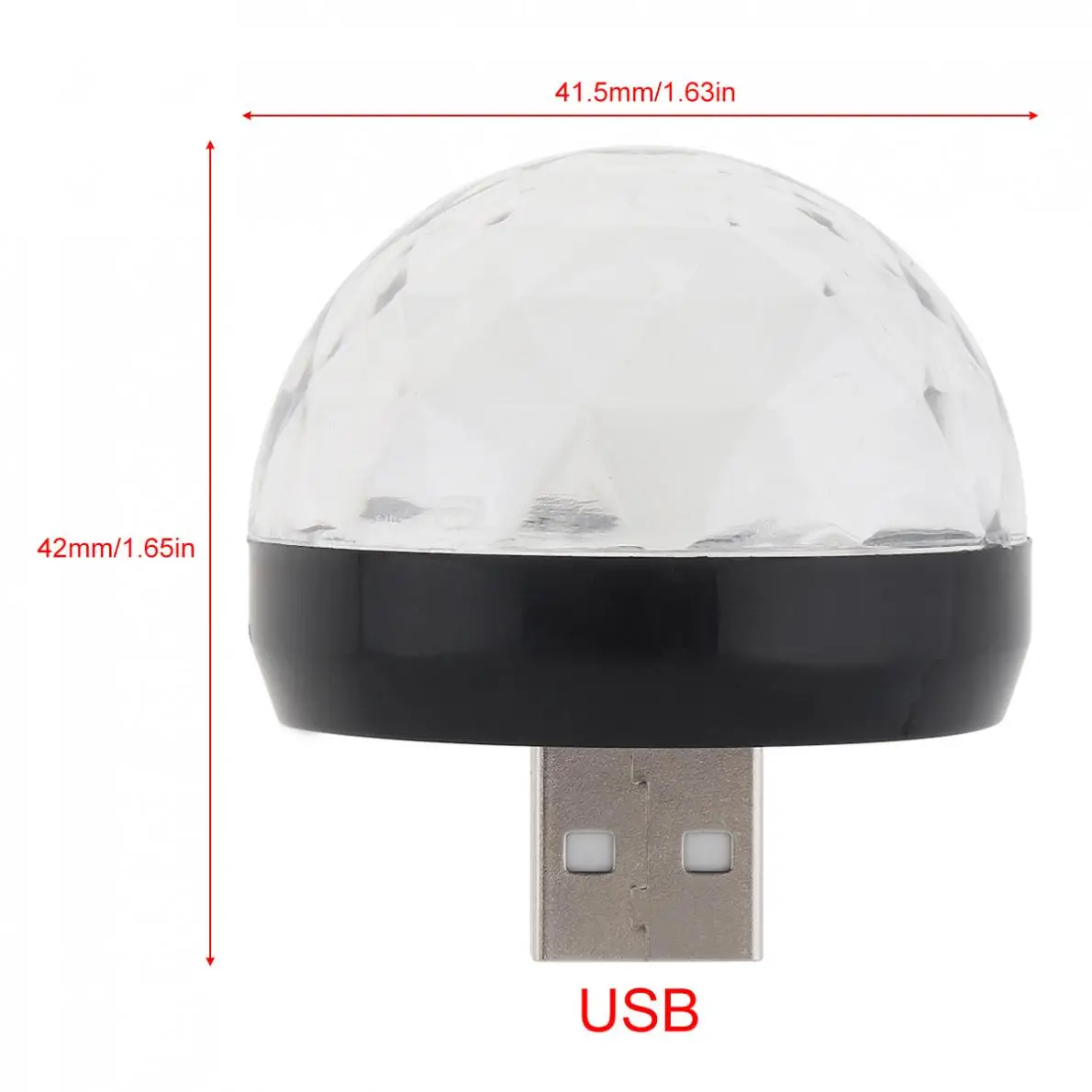 Disco Light 4W  USB LED Sound Active Light Crystal Magic Ball RGB Colorful Stage Light Support Phone Decoration Lamp for Home