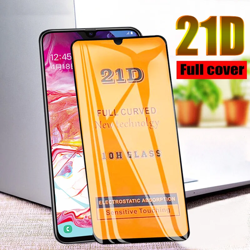 21D полностью изогнутое защитное стекло пленка на экран для Samsung Galaxy A50 A10 A20 A30