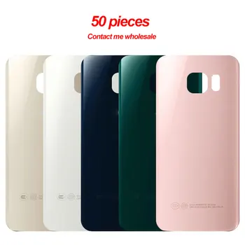 

50pcs For Samsung Galaxy G920 G925 G928 Back Door Battery Housing With Sticker S6 Edge Plus Battery Glass Back Cover G920F G925F