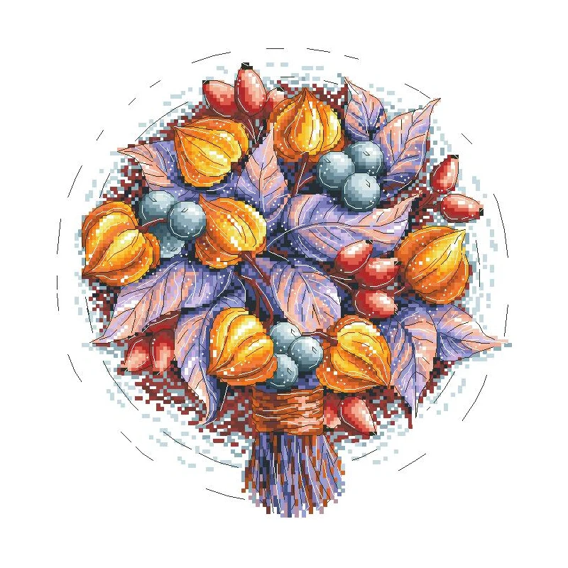 Lantern flowers Autumn Fruits Chinese Lanterns bouquet Colorful