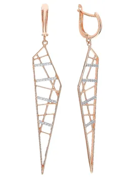 

Silver earrings with cubic zirconia sunlight sample 925