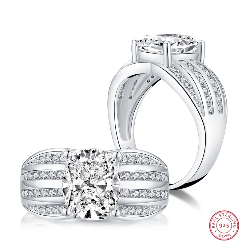 8*10 мм бриллиантовое кольцо с огранкой в лаборатории, Фирменное свадебное предложение, блестящие изысканные ювелирные изделия, браслет из с... 8*10 мм бриллиантовое кольцо с огранкой в лаборатории, Фирменное свадебное предложение, блестящие изысканные ювелирные изделия, браслет из с...