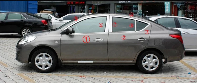 Нержавеющая сталь окна автомобиля планки для nissan sunny 2011 2012 2013 N17