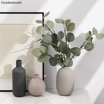 

Modern Ceramics Vase Ornaments Minimalist Home Dried Flowers Flower Inserter Living Room Desktop Decorative Vase