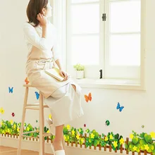 Клевер наклейки для ограждающих стен съемный плинтус Талия гостиная спальня ванная комната, коридор украшения AY926