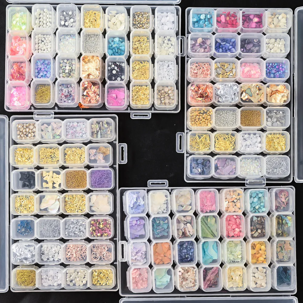 Flat Back Pearls 7mm Mixed Color in Storage Box - 500 pieces