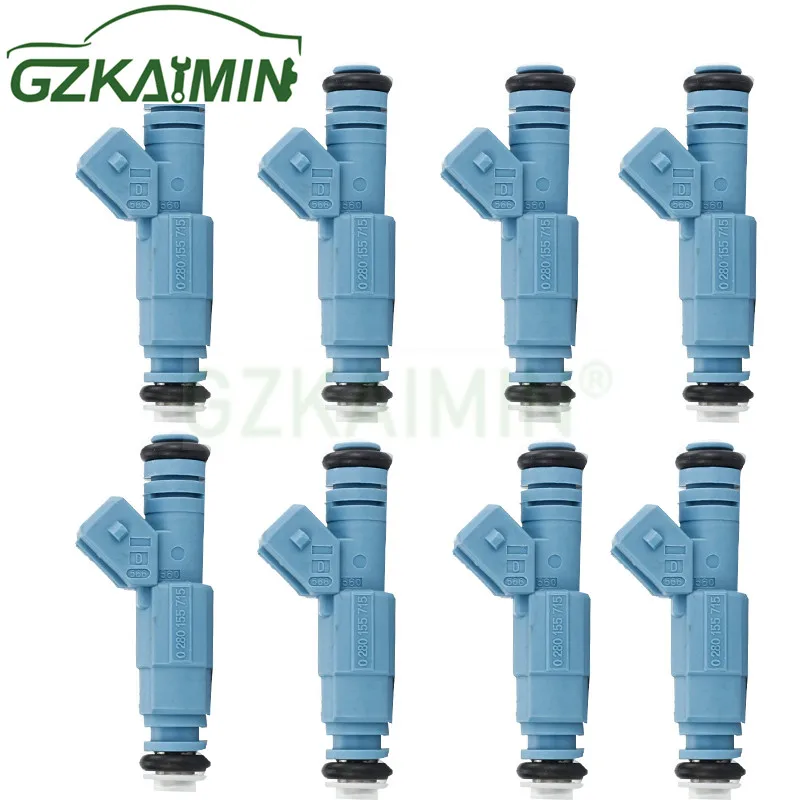 Комплект 8 x инжектор топлива Форсунка OEM 0280155715 0 280 155 715 для Chevrolet Ford Pontiac LS1 LT1 5,0 5,7 250cc K-M