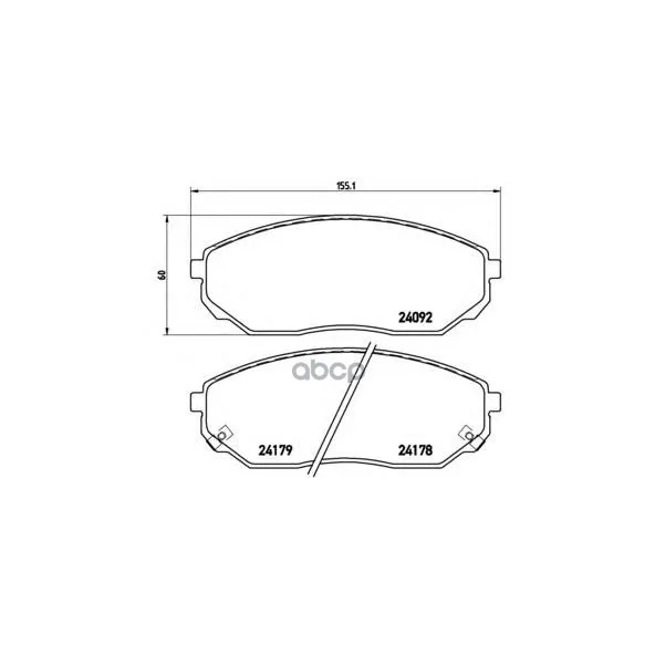 Колодки Тормозные Kia Sorento 02- Передние Brembo P30019 Brembo арт. P30019