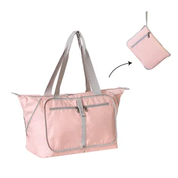 

Foldable fitness bag portable duffel bag travel handbag outdoor shoulder bag solid color travel bag