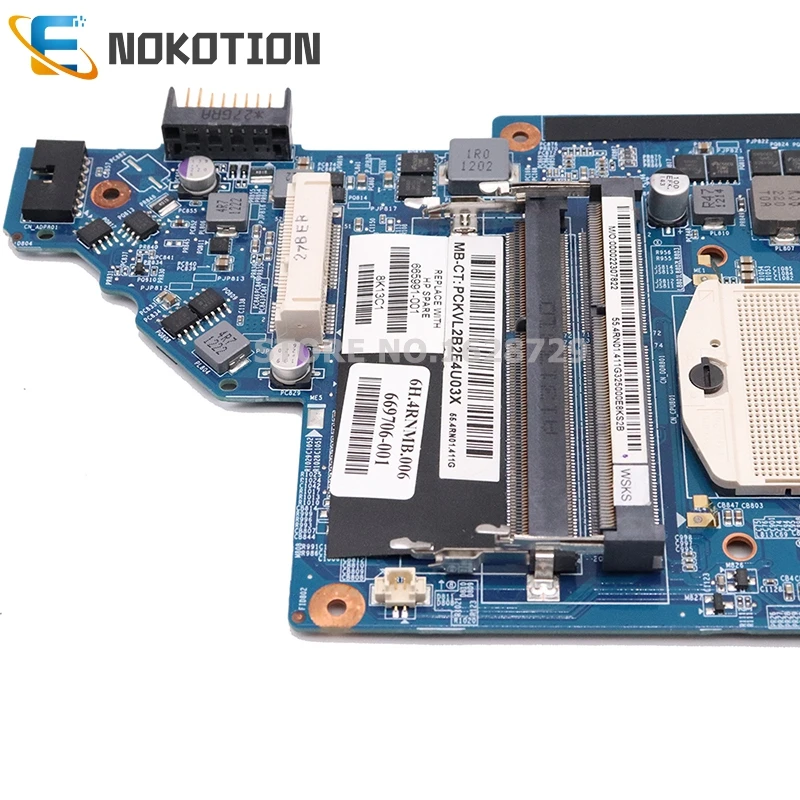 NOKOTION для hp Pavilion DV7 DV7-6000 материнская плата для ноутбука HM65 DDR3 HD6770M GPU 639391-001 665991-001 основная плата полный тест