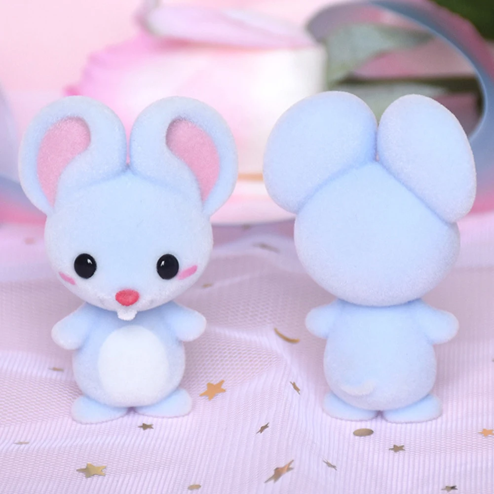 

Decoration Girls Car Gift 360 Degree Rotation Figures Toy Soft Cute Animal Furry Flocking Doll Chinese Zodiac Mini Children