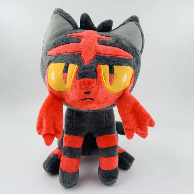 Pokemon 28cm Litten anime figure Cartoon Plush Toy Dolls periphery Pokemon Cat Stuffed Doll Toys Creative Pillow Kids Gifts