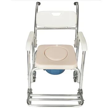 

[US-W]4 in 1 Multifunctional Aluminum Elder People Disabled People Pregnant Women Commode Chair Bath Chair White