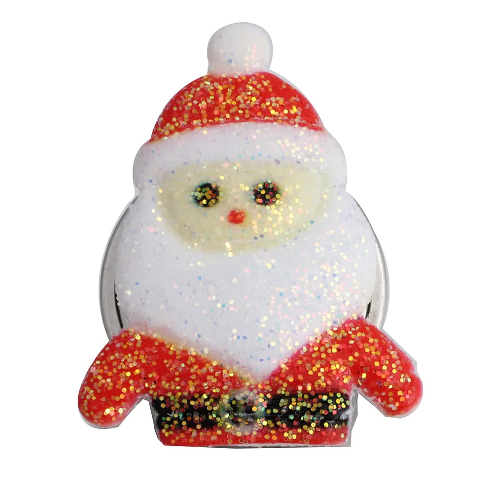 10 шт./лот смешанные 18 мм кнопки ювелирные изделия рождественские вставные кнопки Санта подвеска с Санта-Клаусом Fit браслет с украшением в виде кнопки для женщин ZD087 - Окраска металла: 2